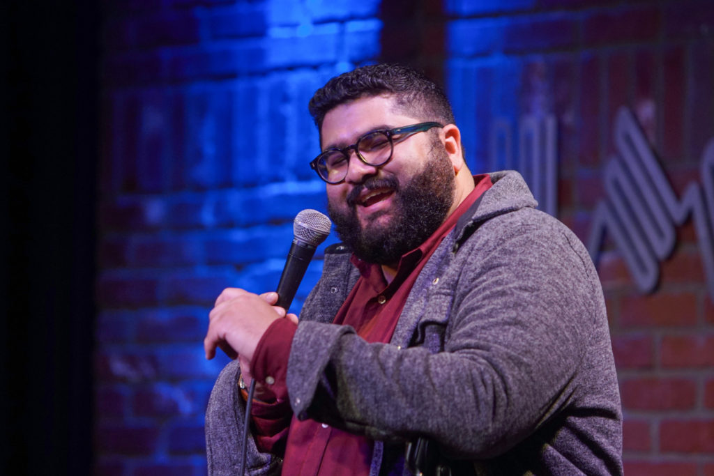 NBCUNIVERSAL EVENTS -- NBC TIPS Initiative - Standup NBC -- Pictured: (l-r) Sohrab Forouzesh at The Hollywood Improv Club, Los Angeles, CA Wednesday, December 5th, 2018 -- (Photo by: Oscar Moreno/NBC)