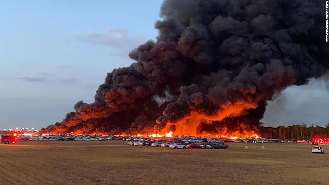 15-Acre Brush Fire Near Florida Airport Destroys More Than 3,500 Rental Cars