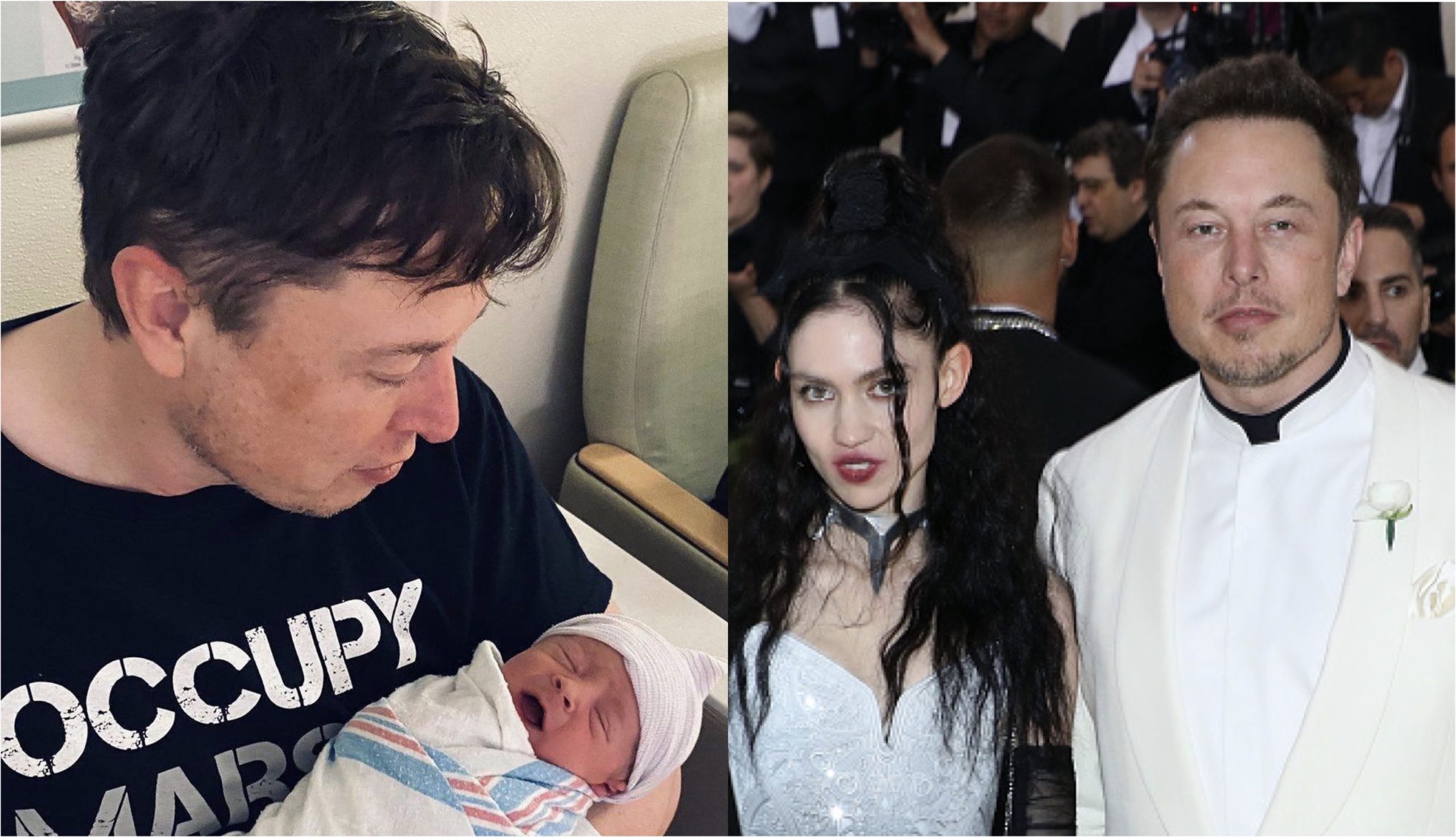 Elon Musk, Grimes & son X Æ A-12 illegal california official