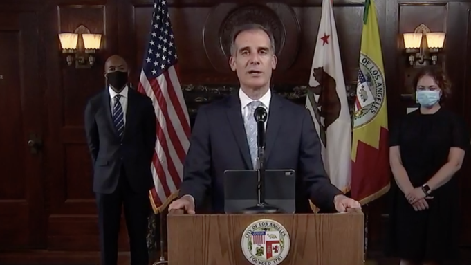 Los Angeles Mayor Eric Garcetti Slashes LAPD Budget Amid Defund Police Movement