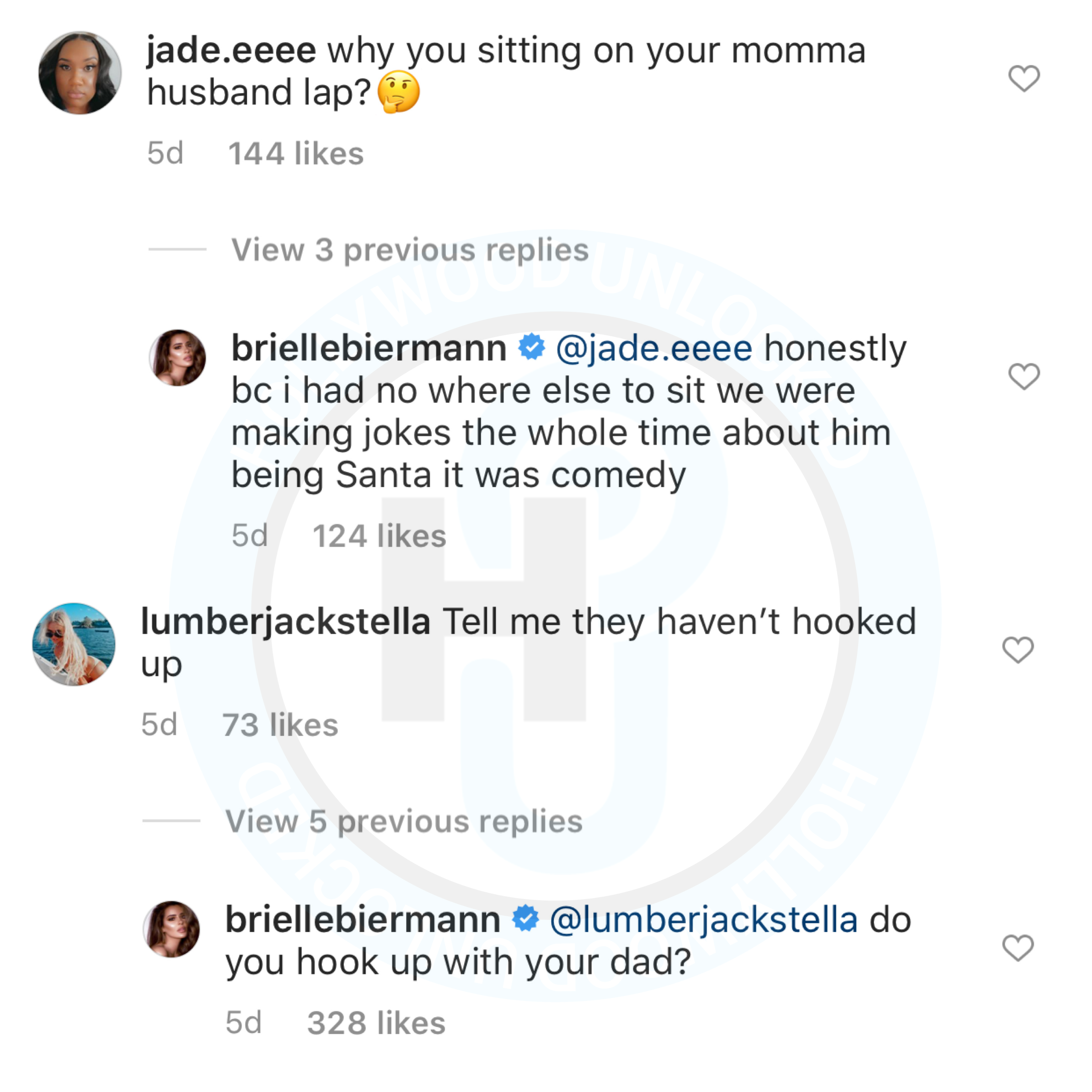 Brielle Biermann Defends Sitting On Step Dad Kroy Biermann‘s Lap