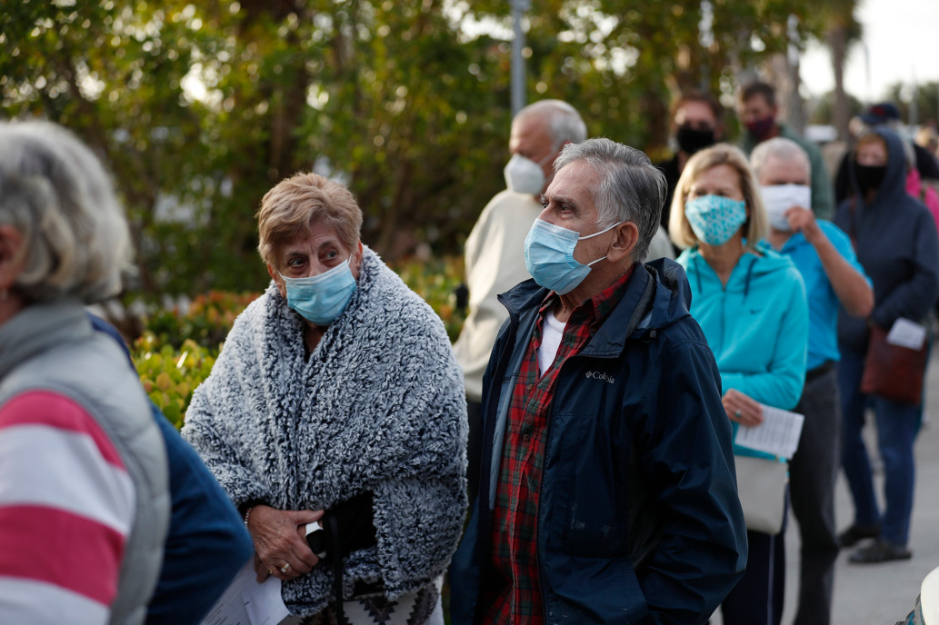 Florida Senior Citizens Camp In Line Overnight For COVID-19 Vaccine