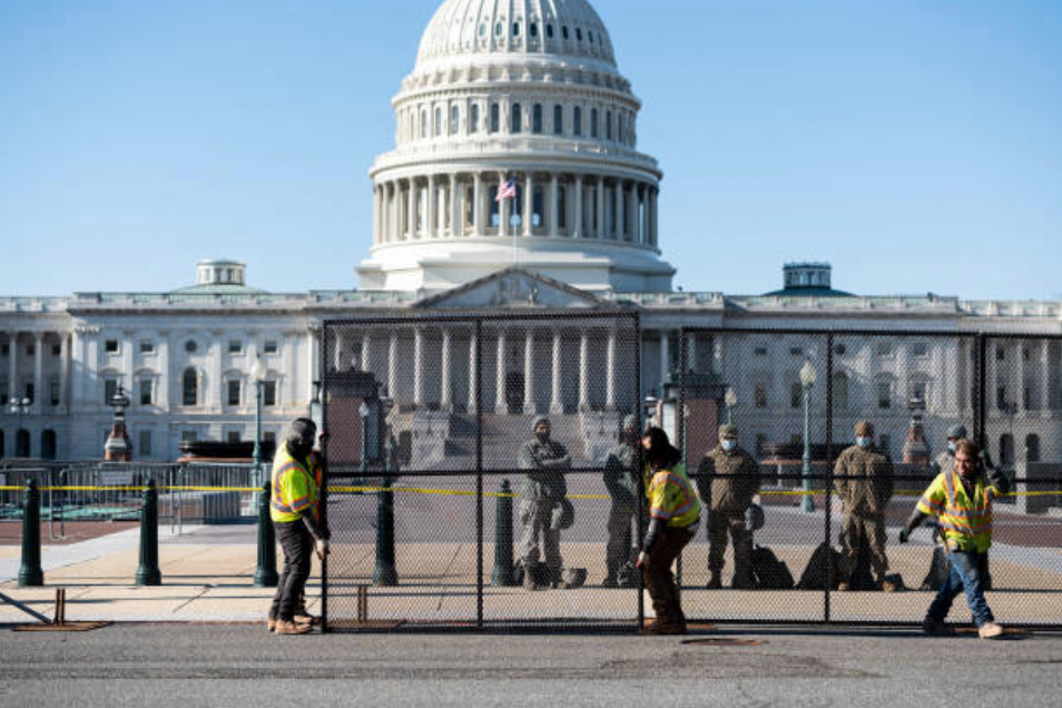 U.S. Capitol Fenced Off Again After Thugs Storm Building Leaving 4 Dead, Police Injured & Dozens Arrested