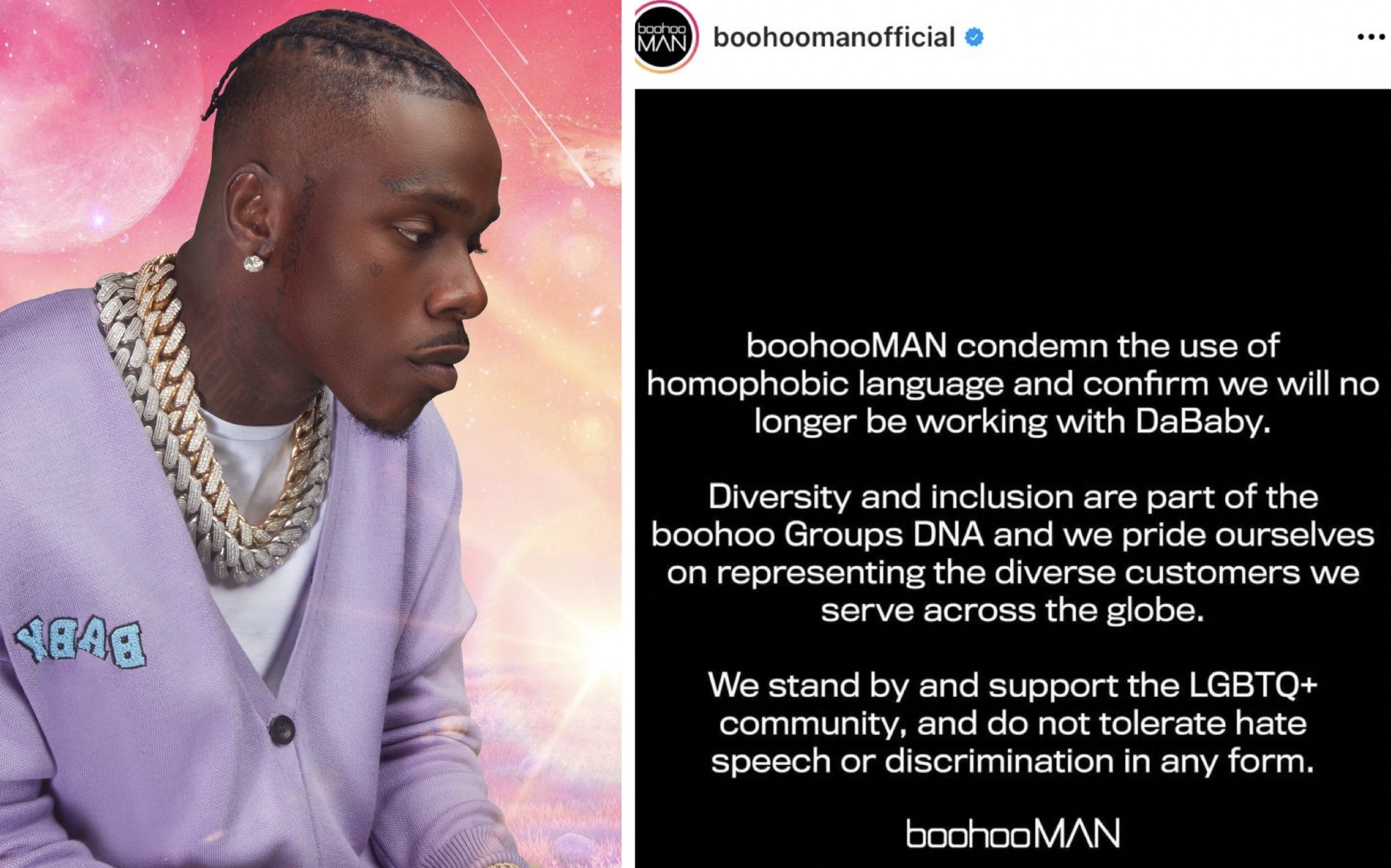 Is DaBaby Canceled? BoohooMan Stops Working With The Rapper Over His  Controversial HIV/AIDS Comments At Rolling Loud • Hollywood Entertainment  News