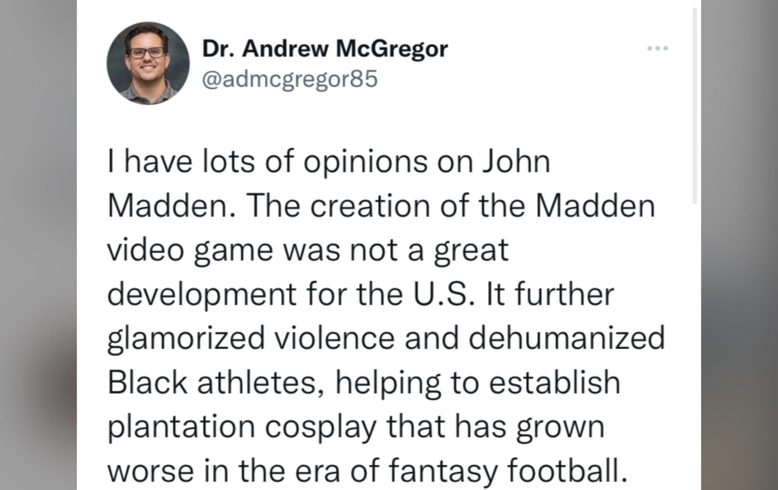 NFL fans lash out at professor for claiming Madden games 'dehumanized'  black athletes