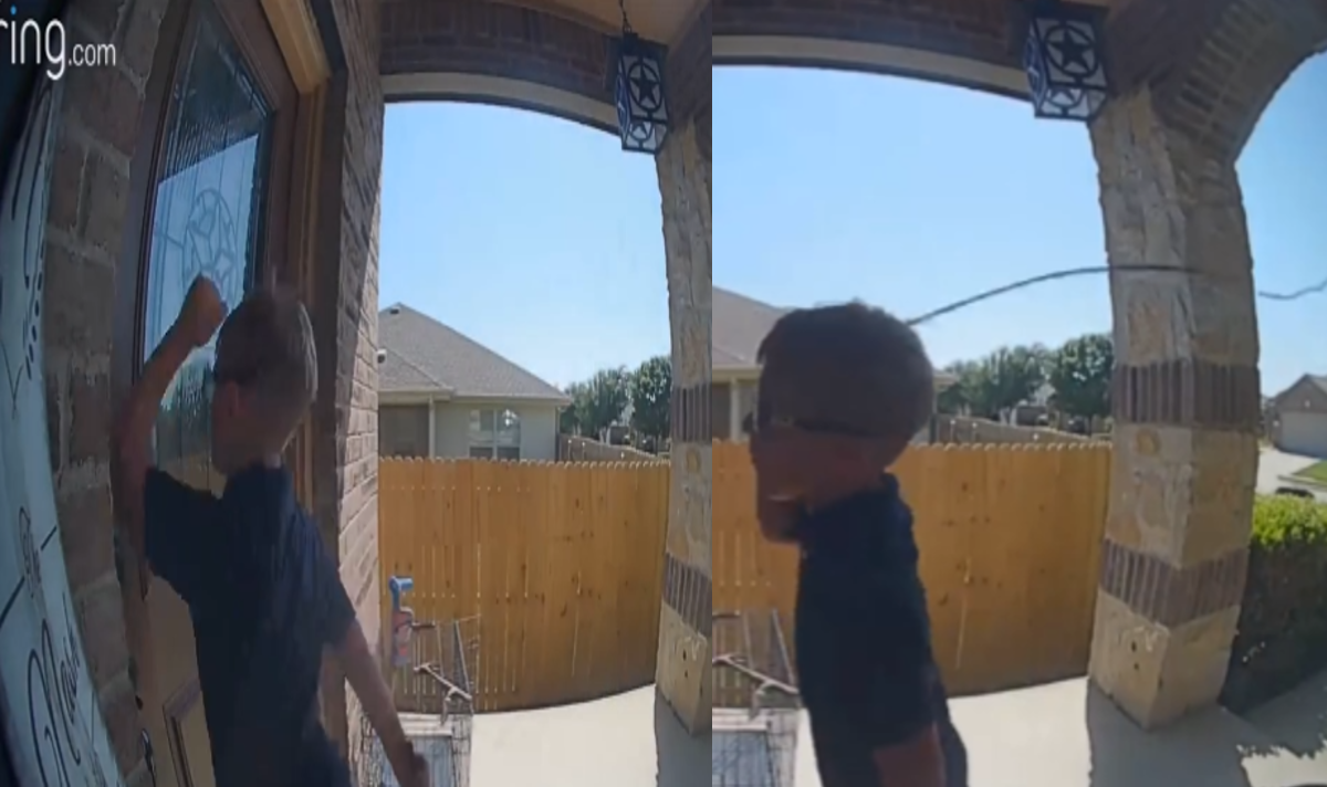 white boy knocks on black neighbors door with a whip