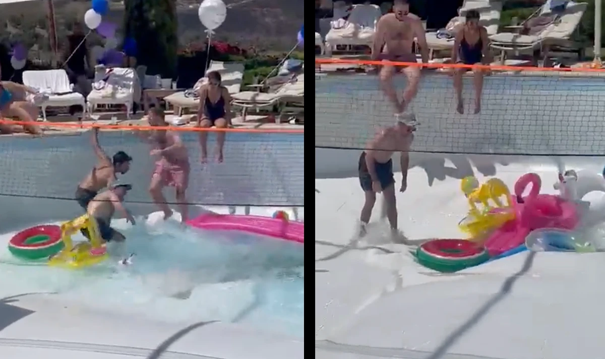 sinkhole opens at a pool and kills one