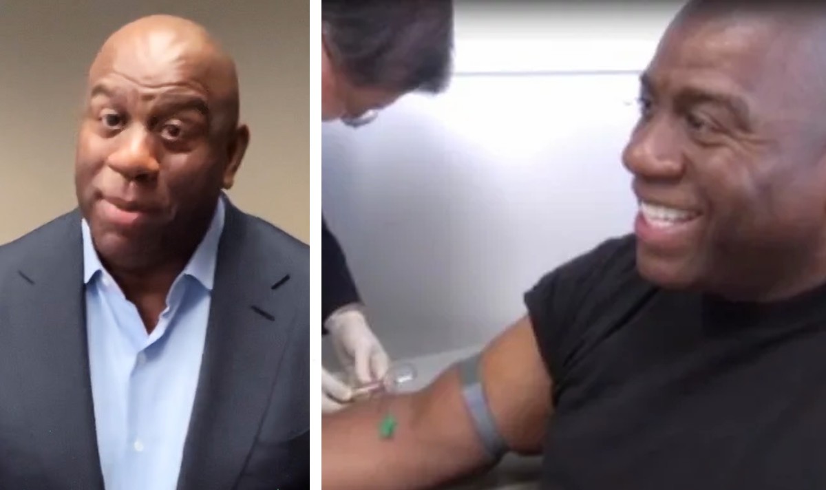 magic johnson hiv drawn blood