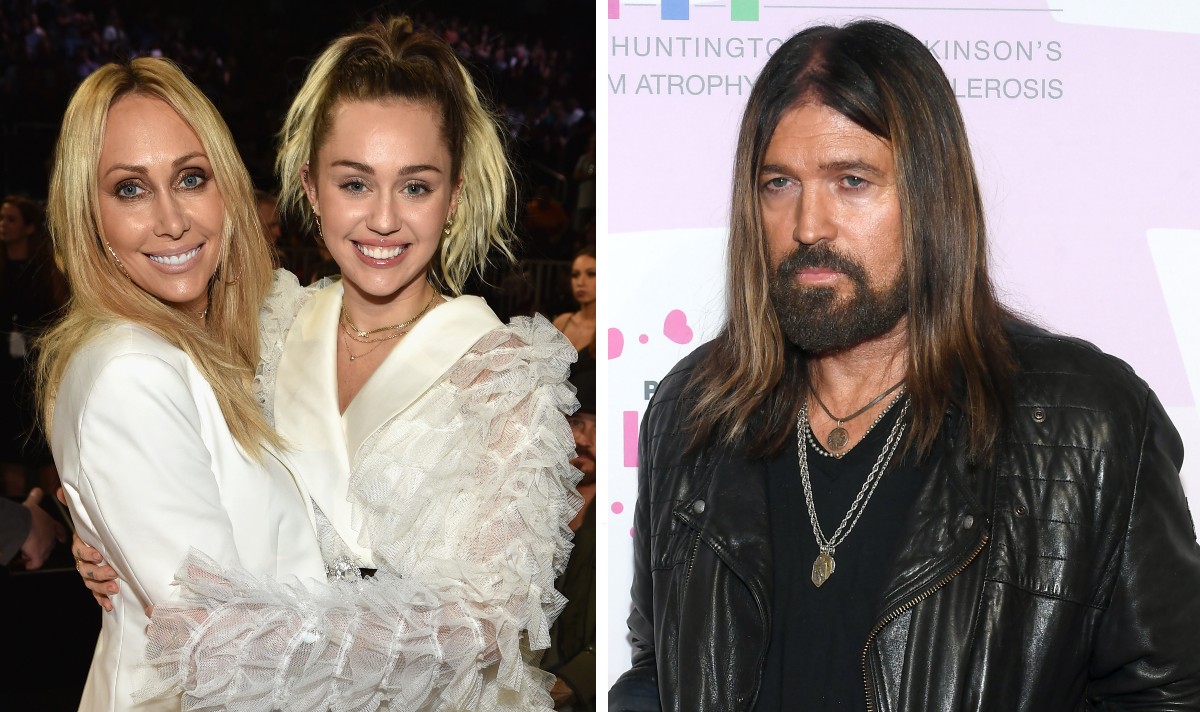 miley cyrus dad mother feud divorce