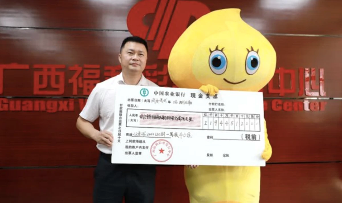 man wears mascot costume for lottery earnings