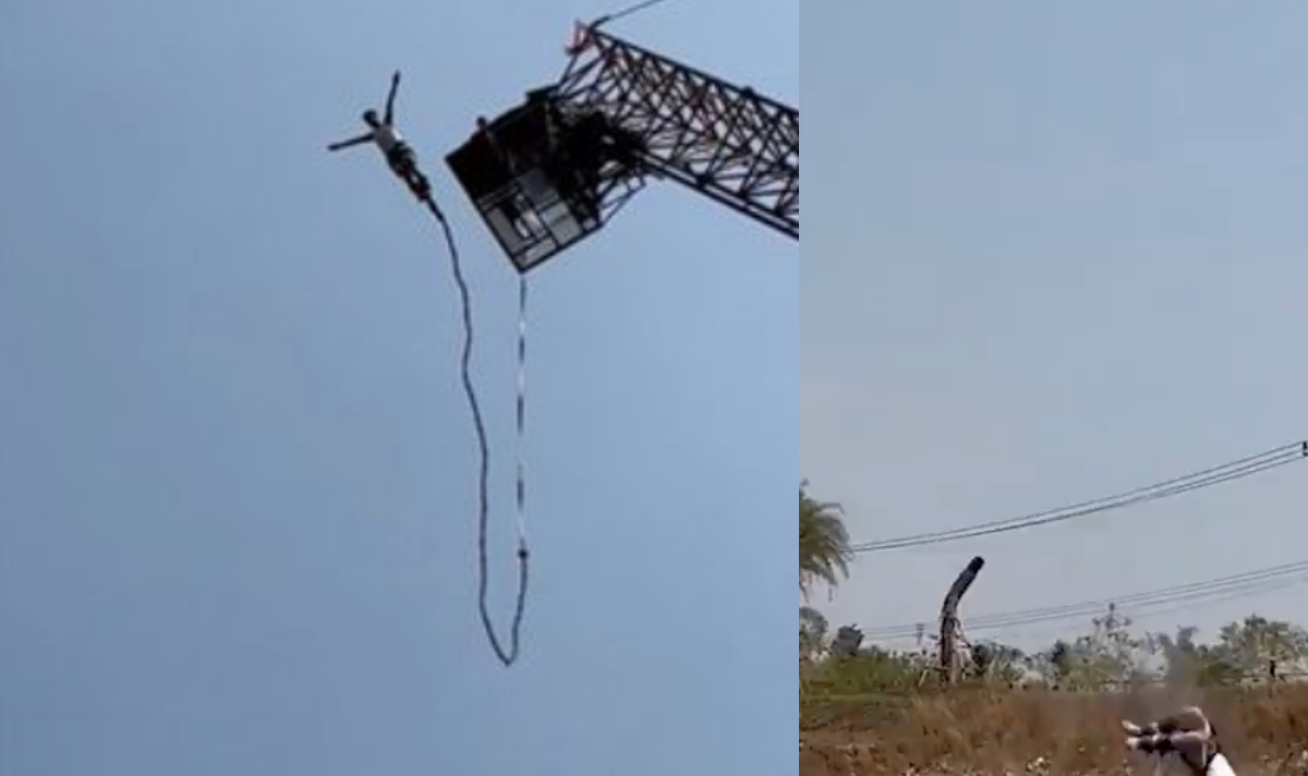 Hong Kong tourist survives bungee jump after cord snaps in Thailand