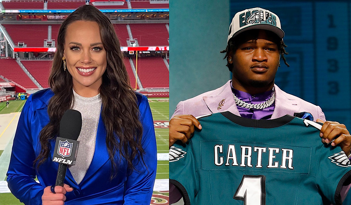 NFL Reporter Bridget Condon Slips Up And Says Philadelphia Eagles Draft Pick Jalen Carter Has A Big D