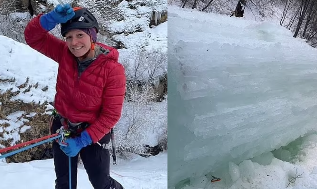 female climber crushed after pushing friend out of the way to save their life