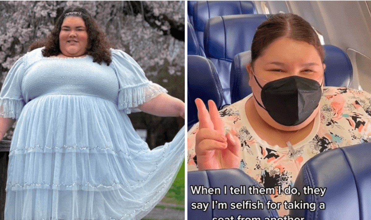 Influencer feels plus-size passengers should be given as many seats on  flights that they need to feel comfortable, for free : r/IAmTheMainCharacter