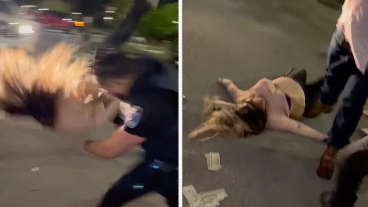 San Antonio brawl: Video shows security slamming woman to ground