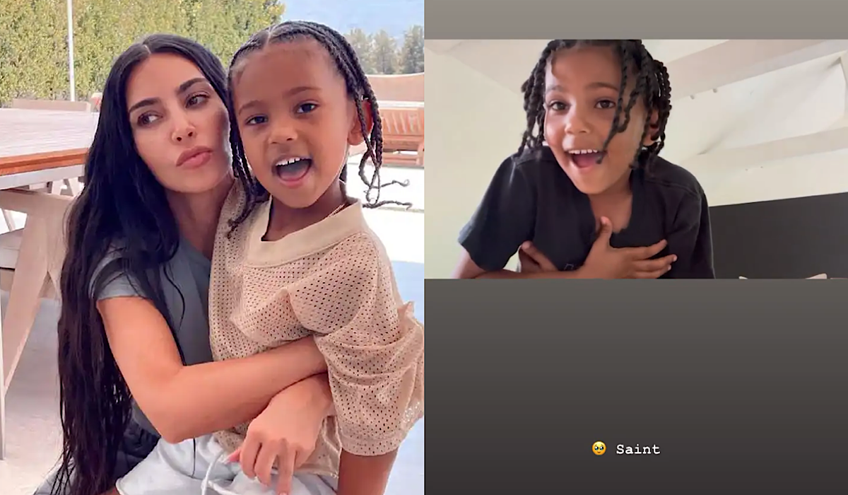 Awe! Kim Kardashian Shares Cute Mothers Day Video From Son Saint: Im Mean To You A Lot And Say Youre Nothing To Me, But You Mean The World To Me!