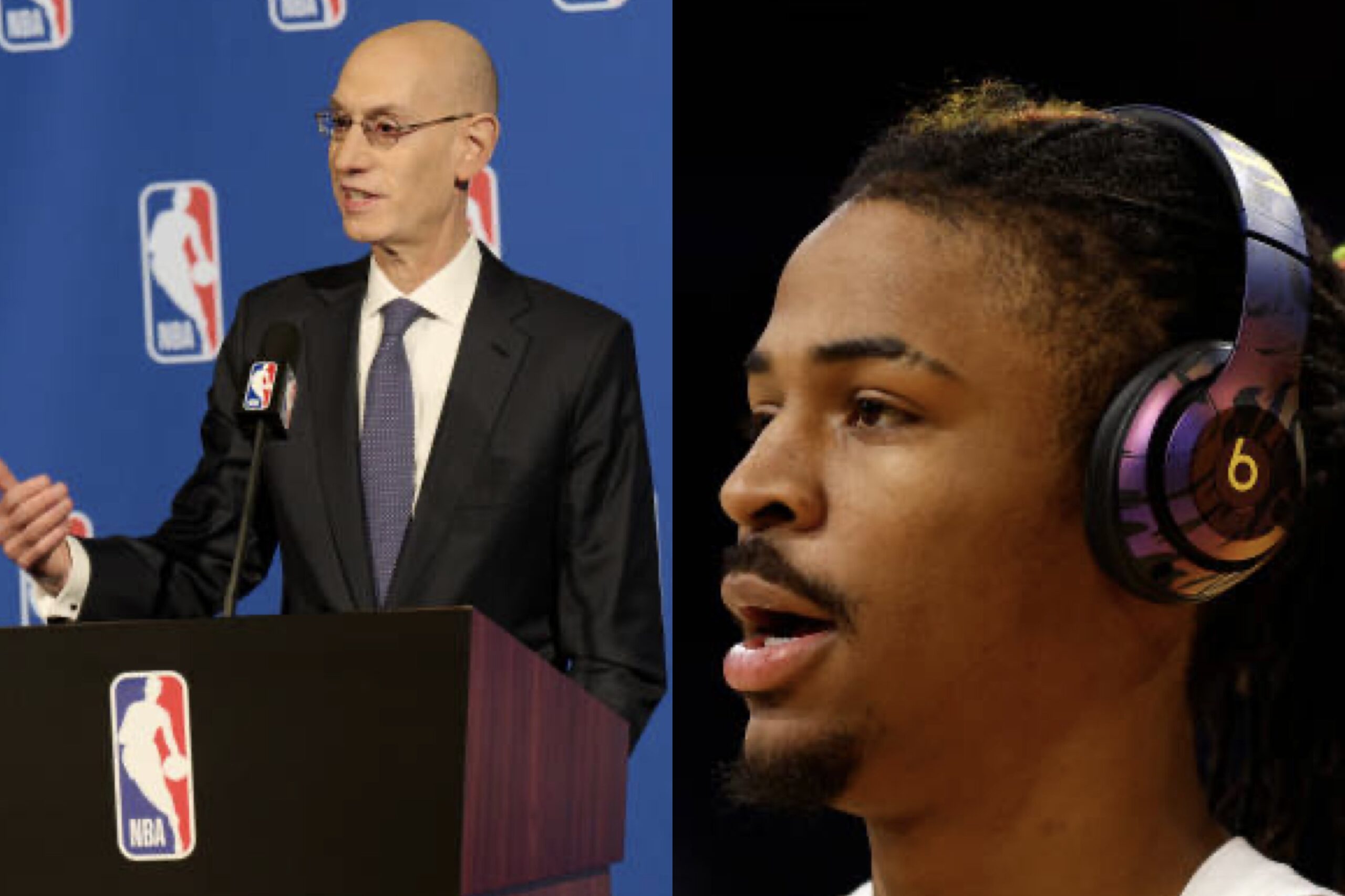 Ja Morant Adam Silver