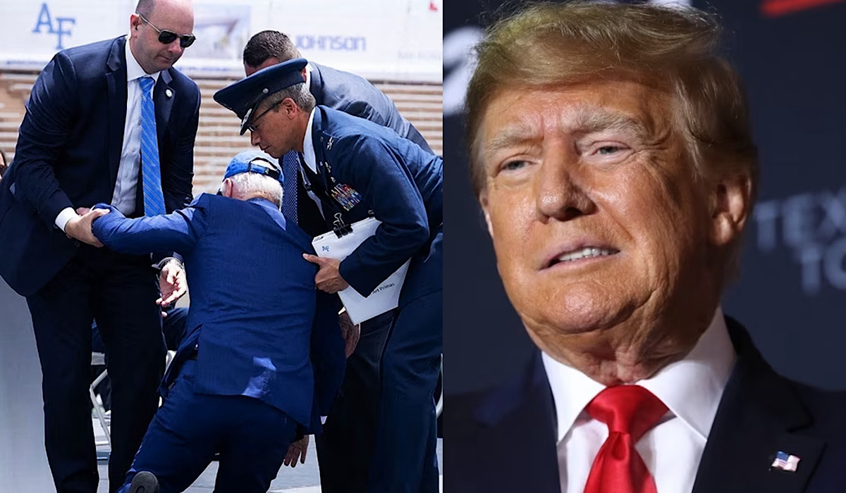 President Joe Biden Says He Got Sandbagged After Falling Down At U.S. Air Force Academy Graduation; Trump Says Thats Crazy