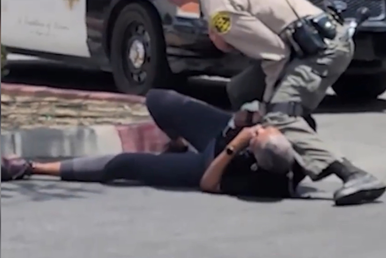 OMG! Footage Shows LA County Deputy Throwing Woman To The Ground Outside Grocery Store