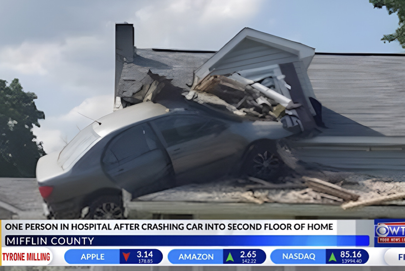 20-Year-Old Crashes Into Second Floor Of Pennsylvania House