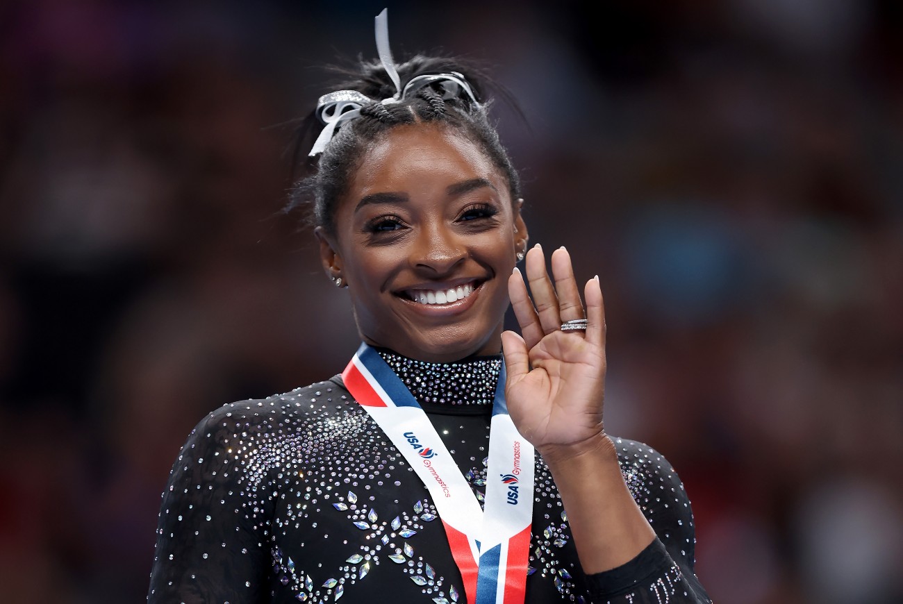 Simone Biles Claims Her 8th National All Around Title The Most By An American Gymnast In