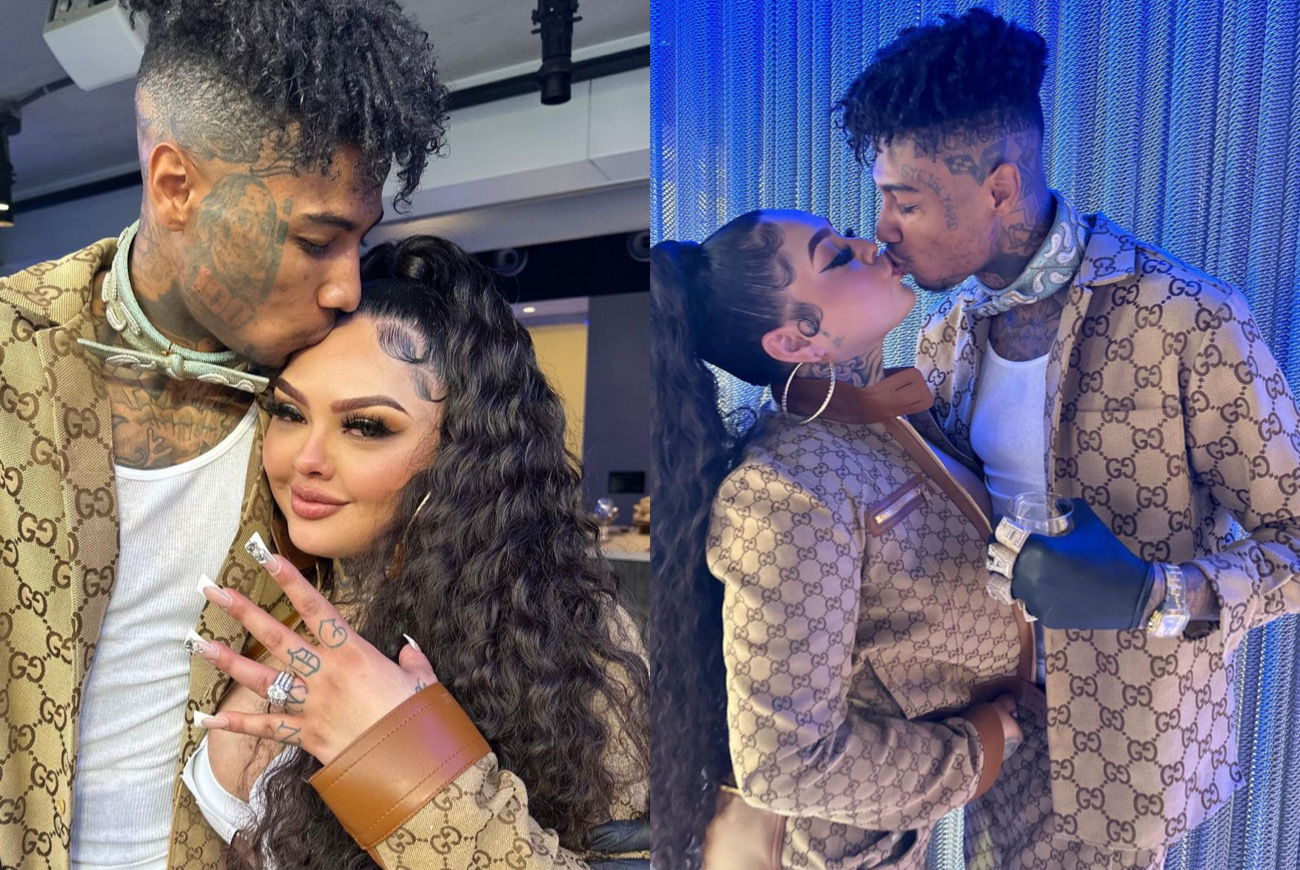 Blueface Proposes To Jaidyn Alexis During The Los Angeles Rams Football Game!