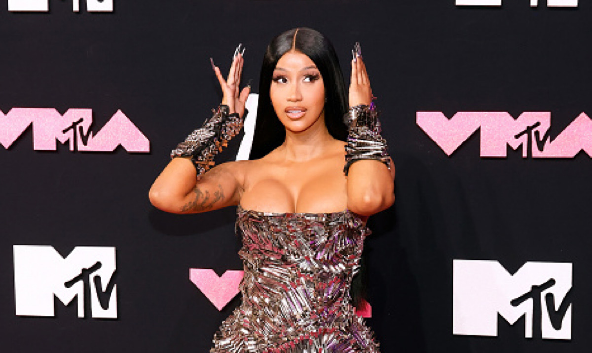 Cardi B Shows Off Curves and Back Tattoo in Body-Hugging Dress