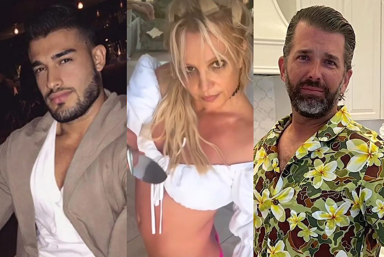 Sam Asghari Defends Estranged Wife Britney Spears After Donald Trump Jr. Bullies Singer With Political Meme