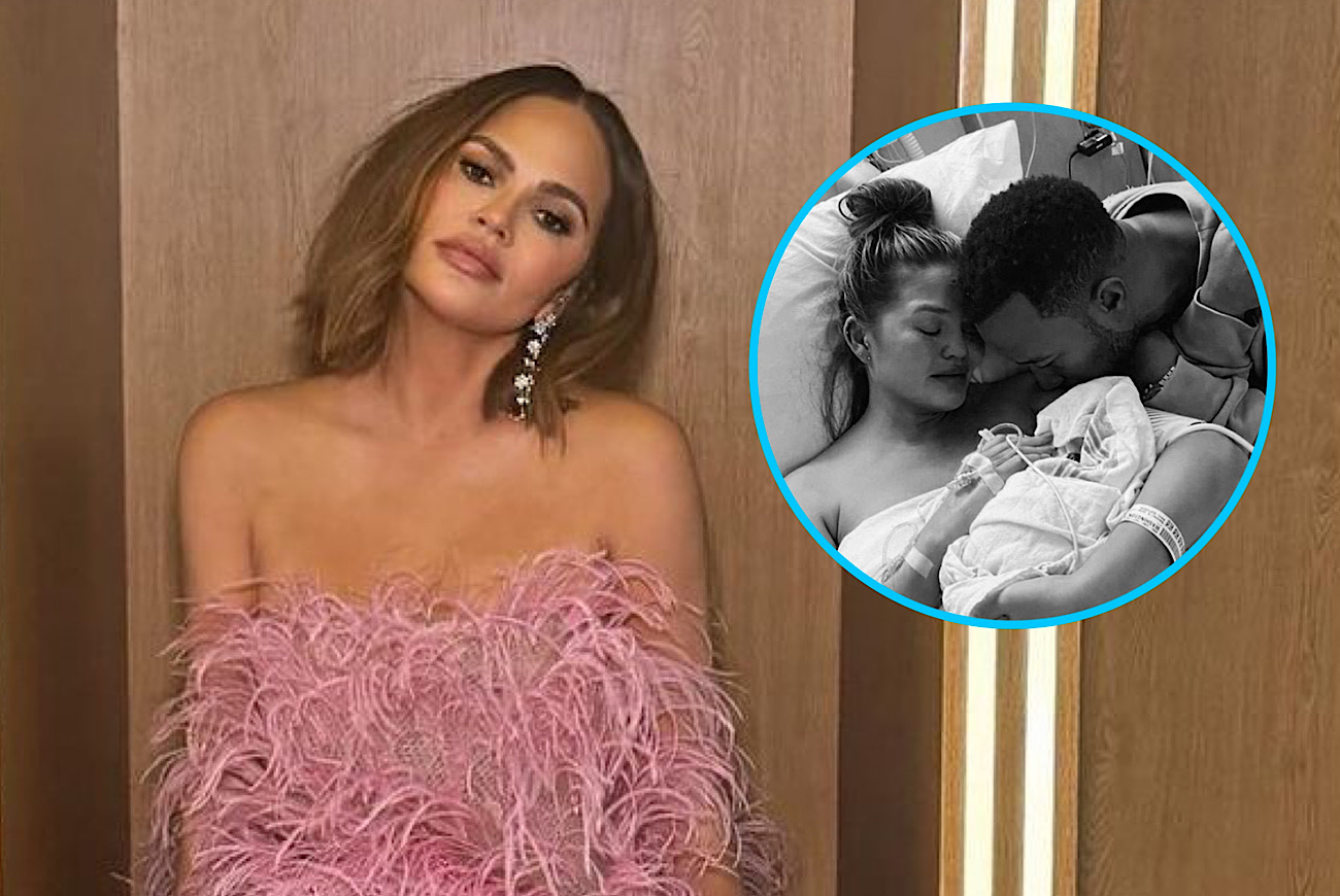 Chrissy Teigen got real about post-baby boobs in nude bath photo