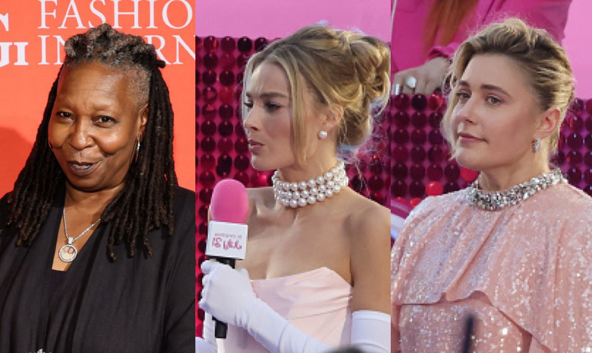 Whoopi Goldberg, Margot Robbie and Greta Gerwig