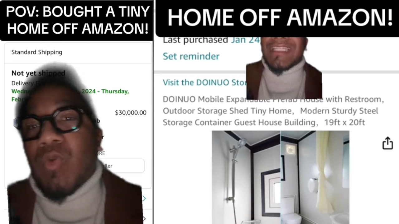 man buys home from amazon