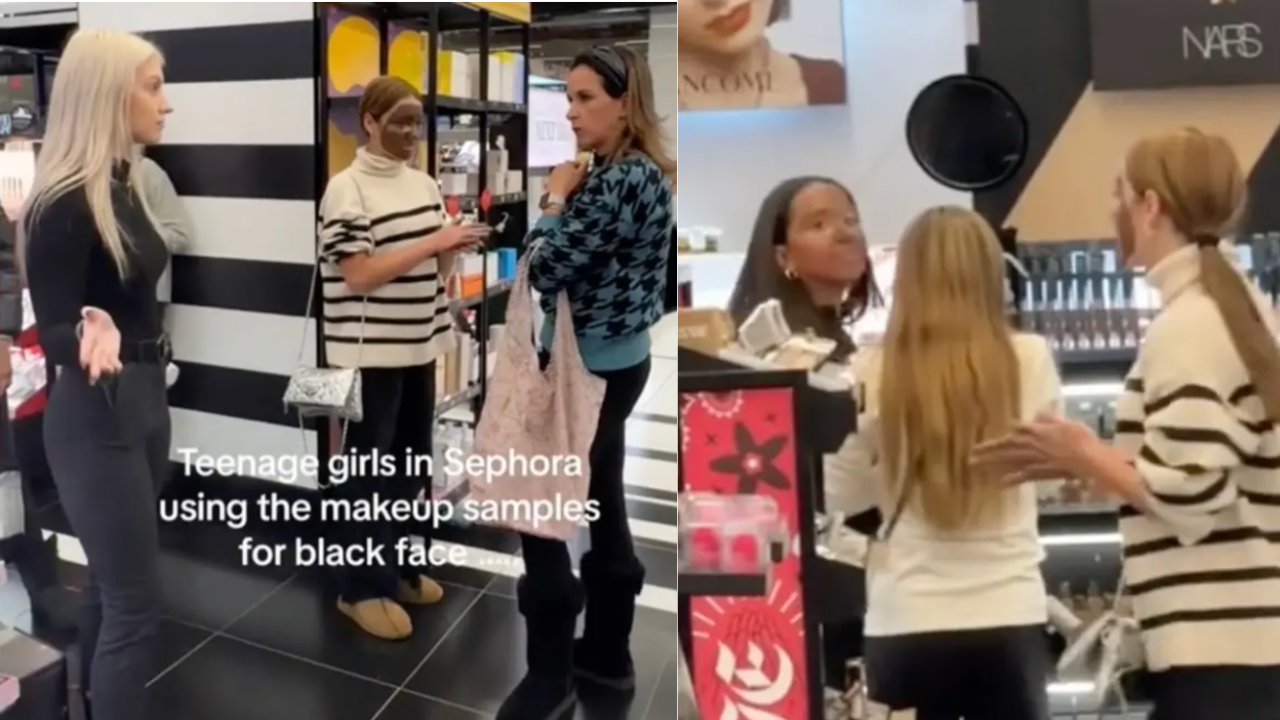 teens at sephora in blackface