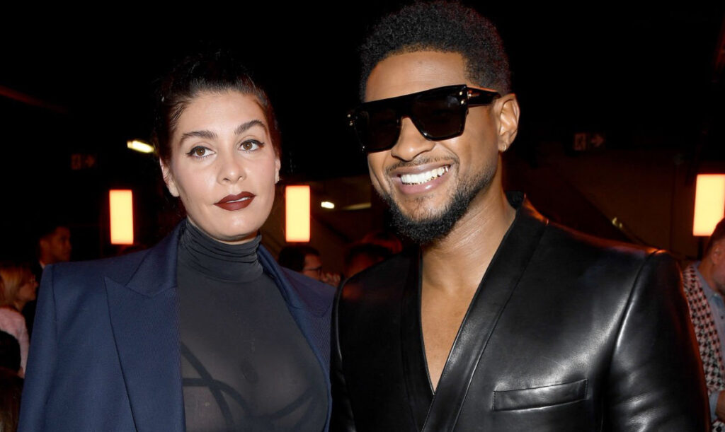 Usher with wife Jenn Goicoechea