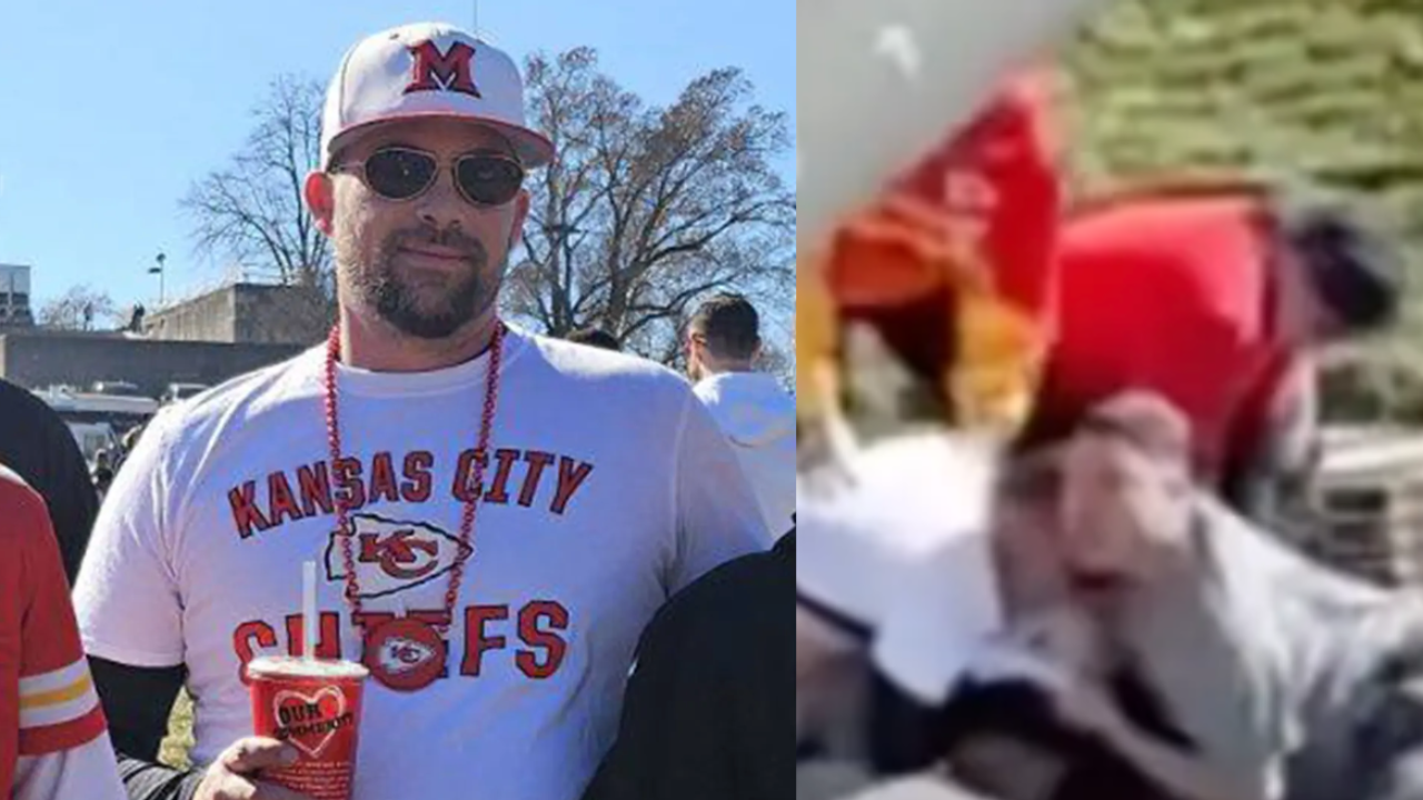 Trey Filter and others tackle gunman during Kansas City parade