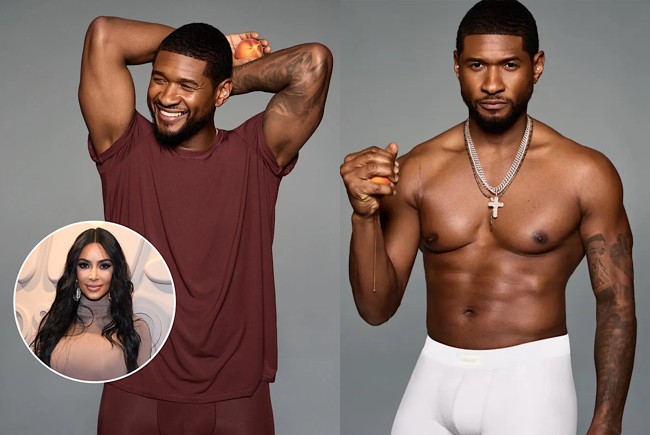 Marketing Genius Kim Kardashian Sells Out Of Usher-Modeled SKIMS Boxer Briefs After Historic Super Bowl Show