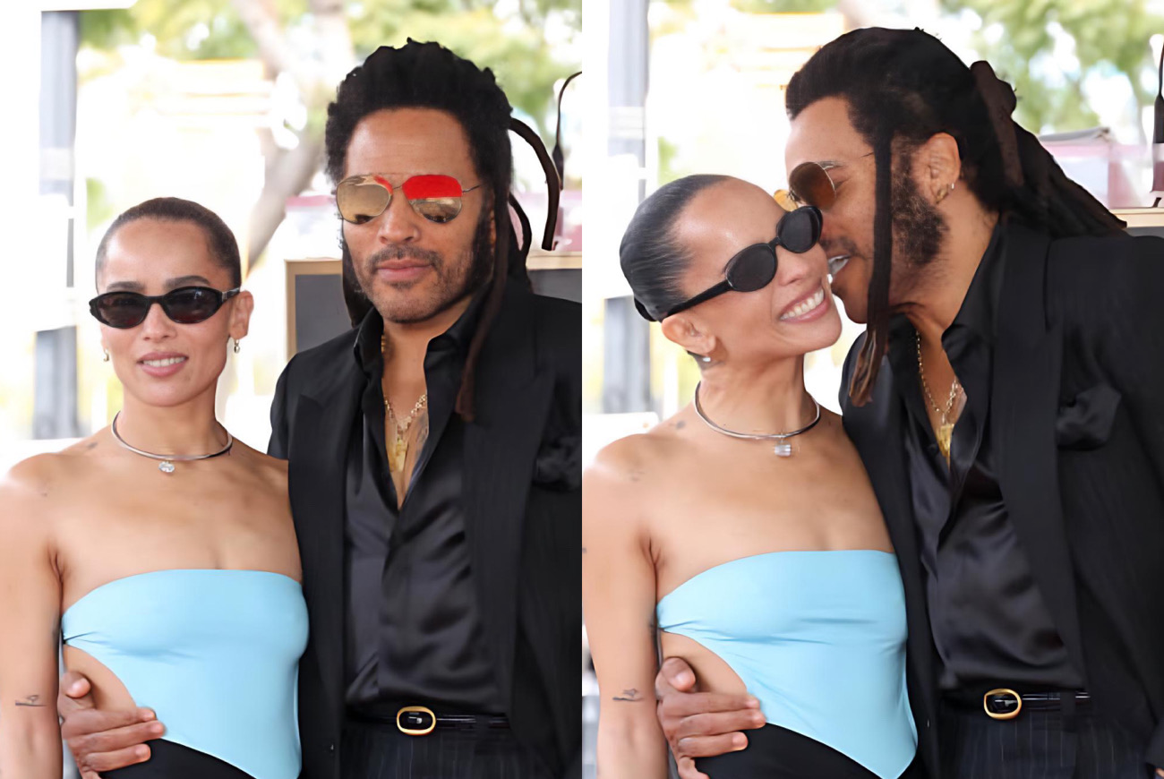 Lenny Kravitz received his flowers on Tuesday and was honored with his star on the Hollywood Walk of Fame. 