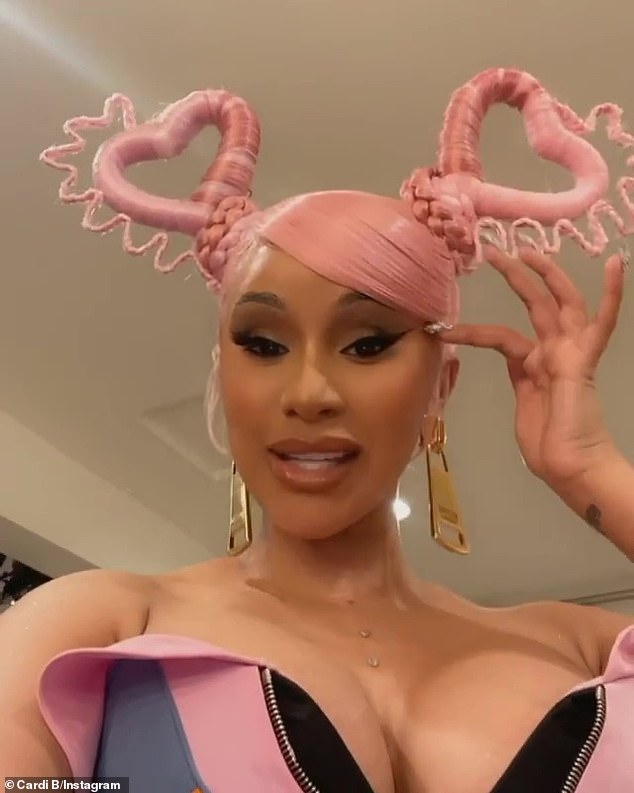 Cardi B pink hair