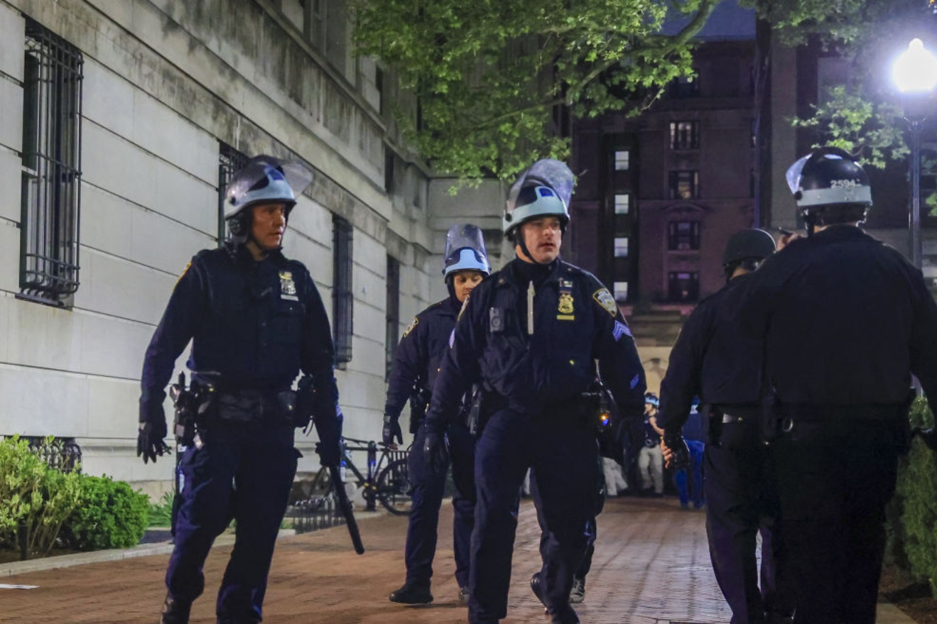 NYPD officers at Columbia University