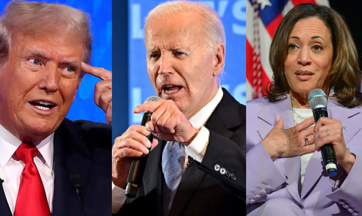 Donald Trump, Joe Biden, Kamala Harris