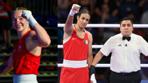 Amy Broadhurst, who defeated Imane Khelif in 2022, has defended her former opponent amid the gender controversy after her match with Italy's Angela Carini.