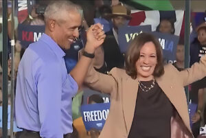 Barack Obama And Kamala Harris Campaign Together For The First Time At Georgia Rally; VP Harris Wears Tan Suit Jacket As Nod To Obama’s Infamous Tan Suit