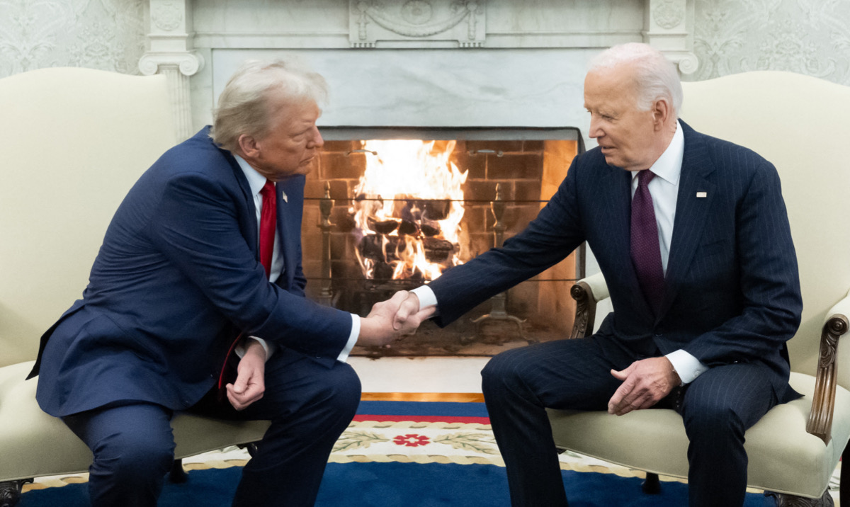 WATCH: President Biden and President-elect Donald Trump Shake Hands at White House Meeting — Biden Says He is Looking Forward to "a Smooth Transition”