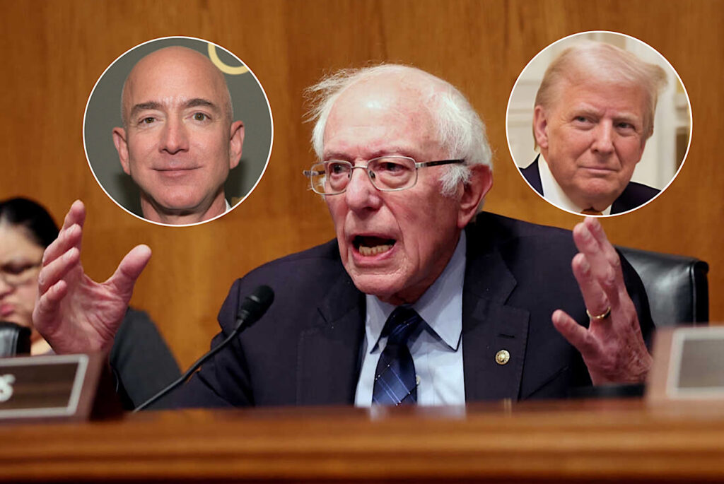 Bernie Sanders Blasts Jeff Bezos For Attending Donald Trump Dinner As ...