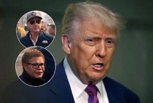 Donald Trump Continues Attacking Gavin Newsom And Karen Bass, Warns If There’s Any ‘Insurrection’ Amid Los Angeles ICE Raids And Protests His Administration Will Get Involved: ‘We Are Not Playing Around’
