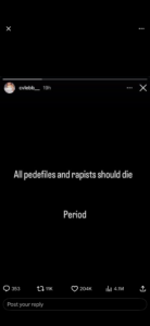 Brother of D4vd Shares “All Pedophiles and Rapist Should Die” Message Following Arrest