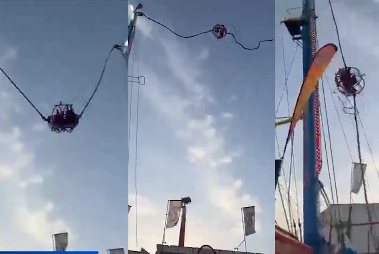 Shocking Video Shows Moment ‘Slingshot’ Ride Bungee Cable Snaps Midair At Fair In Spain, 2 Children And 2 Adults Injured