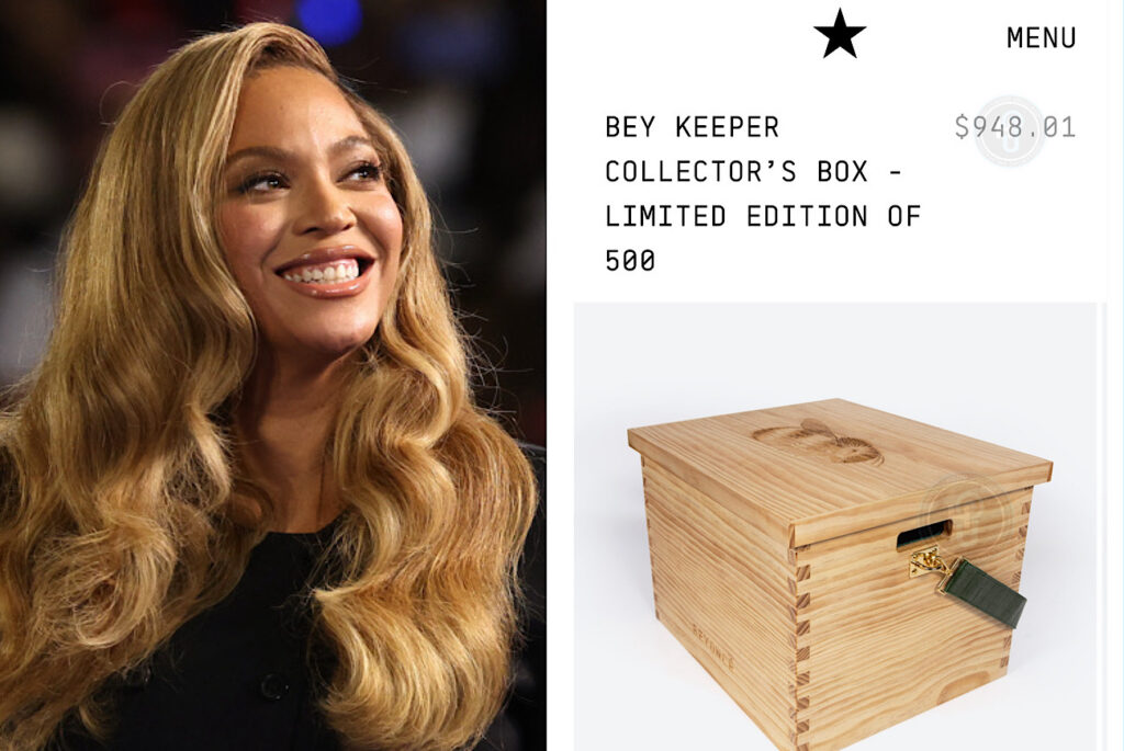 Beyoncé Selling 500 Limited Edition Wooden ‘Bey Keeper Collector’s Box’ Crates For $948.01, Fans Have Questions