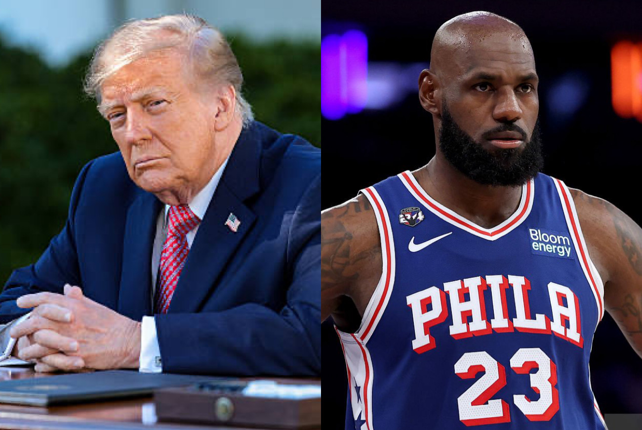 Donald Trump Calls LeBron James A “Total Disgrace” After The NBA Star Was Seen Practicing His Golf Swing During National Anthem